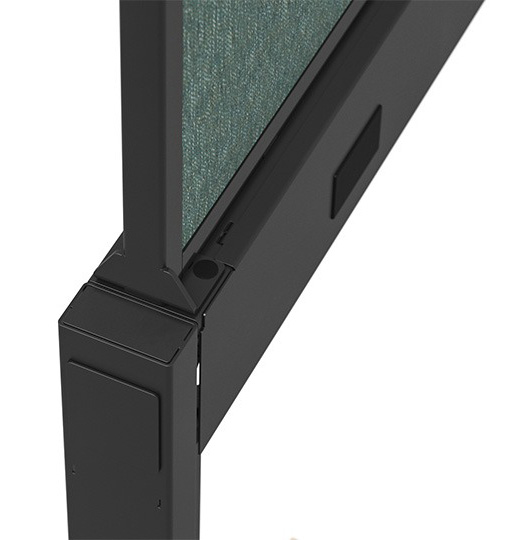 Muro W153.5" Combination for 2 Single Desks w/63" Length Desktops
