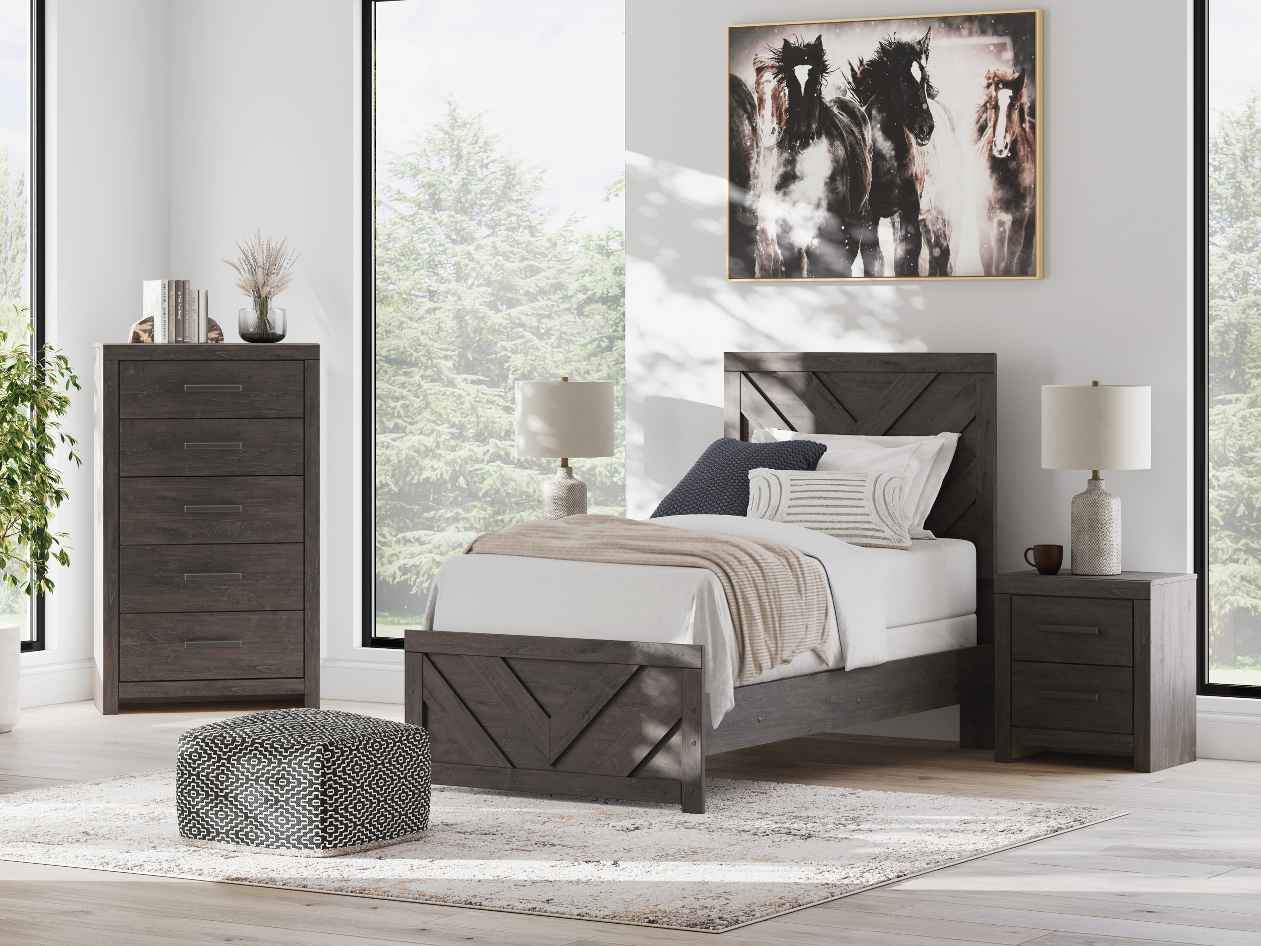 Prendonea MDF Panel Bedroom Set