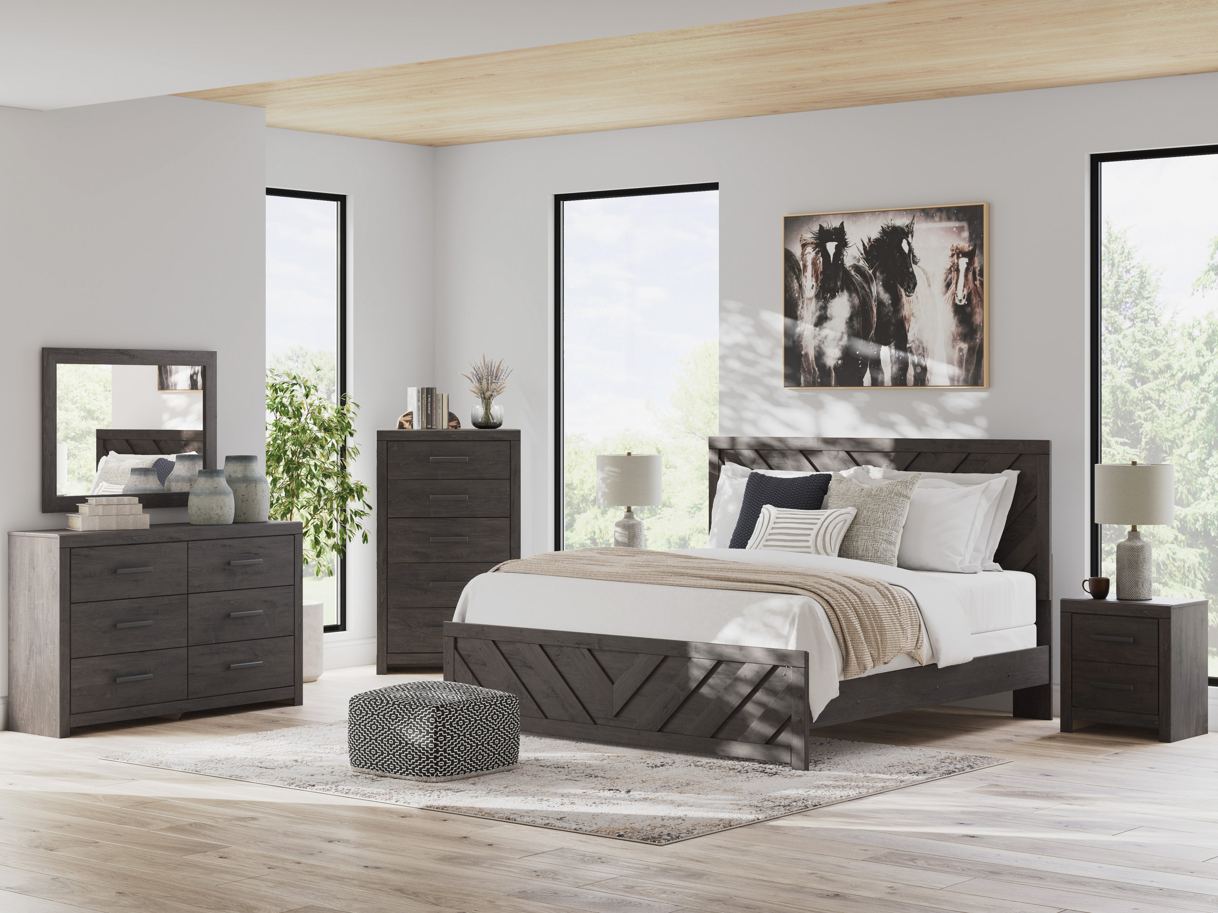 Prendonea MDF Panel Bedroom Set