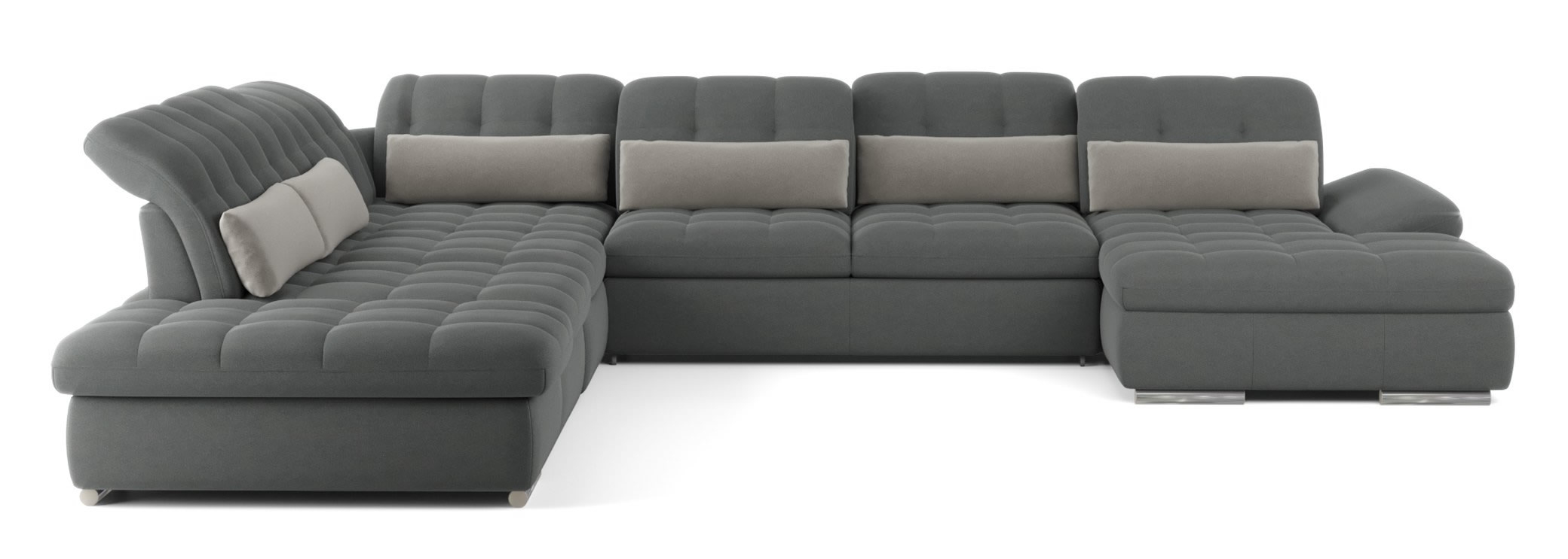 Barcelona 5-Piece Microfiber Storage Sleeper Sectional