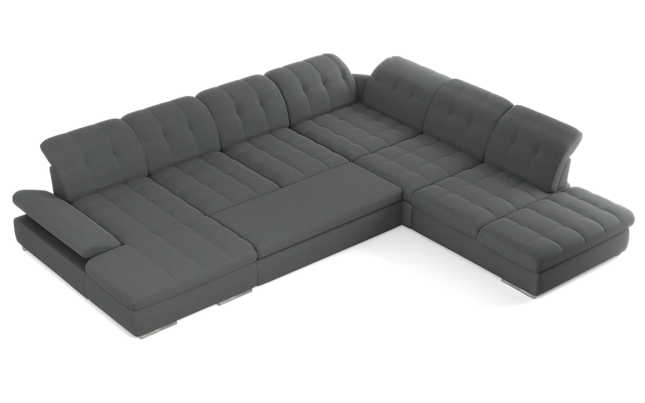 Barcelona 5-Piece Microfiber Storage Sleeper Sectional