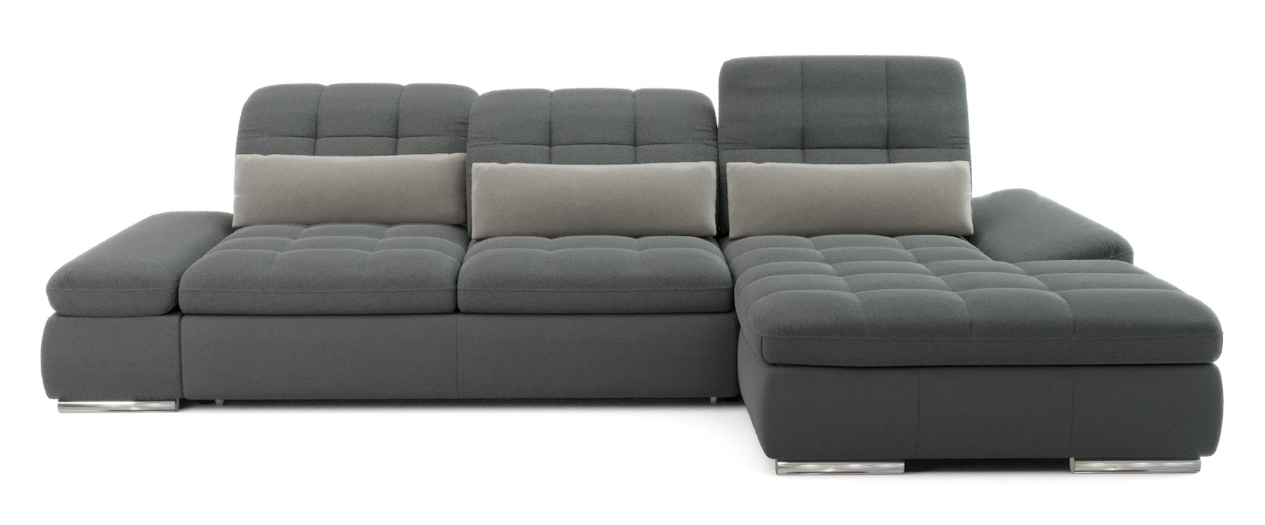 Barcelona 2-Piece Microfiber Storage Sleeper Sectional