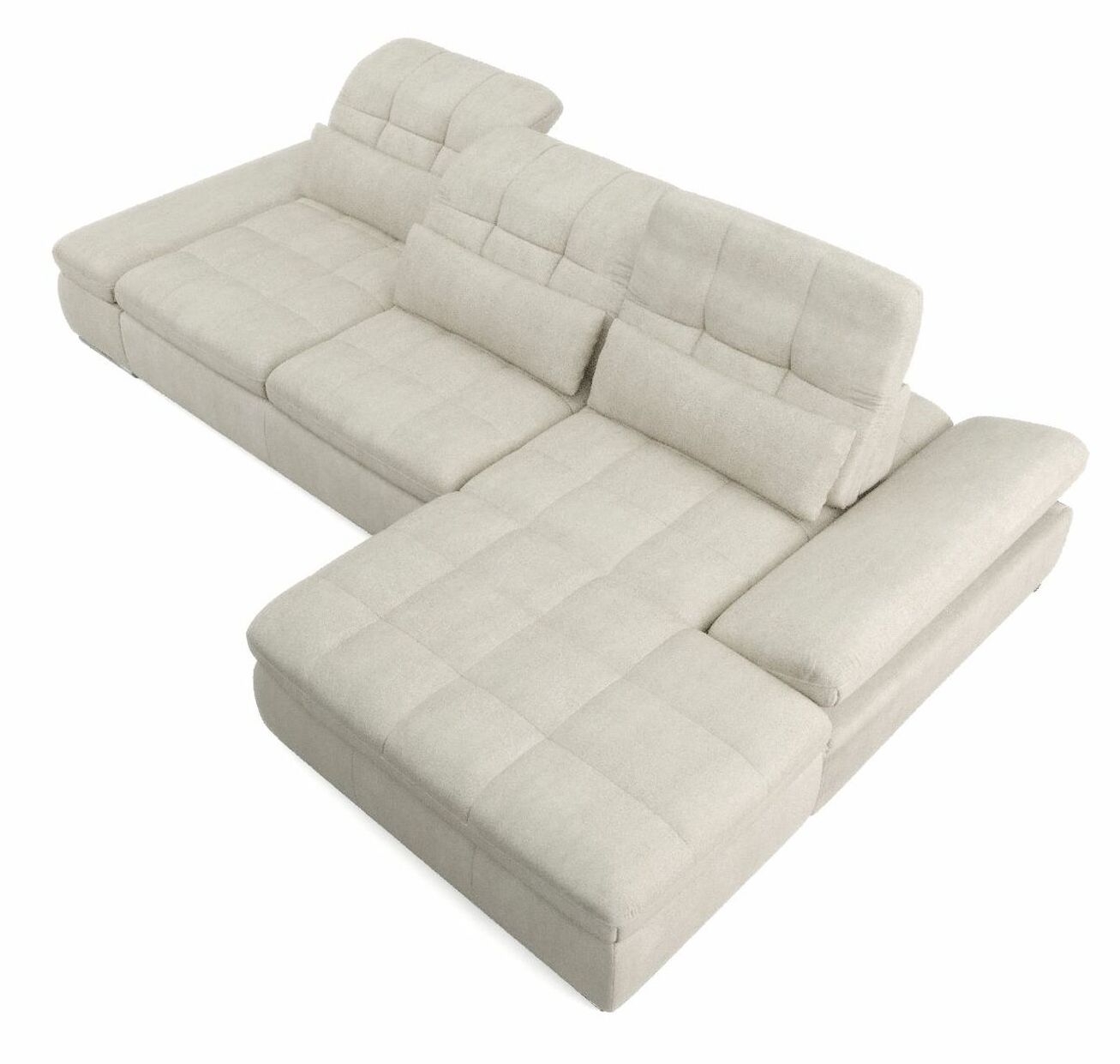 Barcelona 2-Piece Microfiber Storage Sleeper Sectional