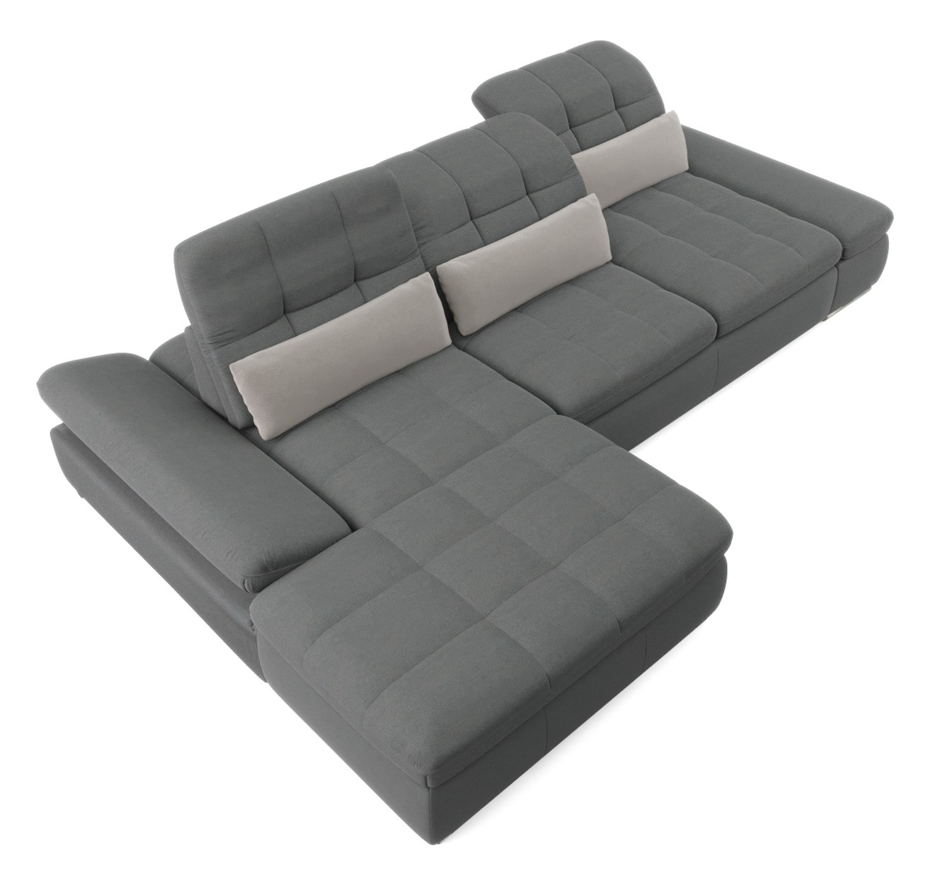 Barcelona 2-Piece Microfiber Storage Sleeper Sectional
