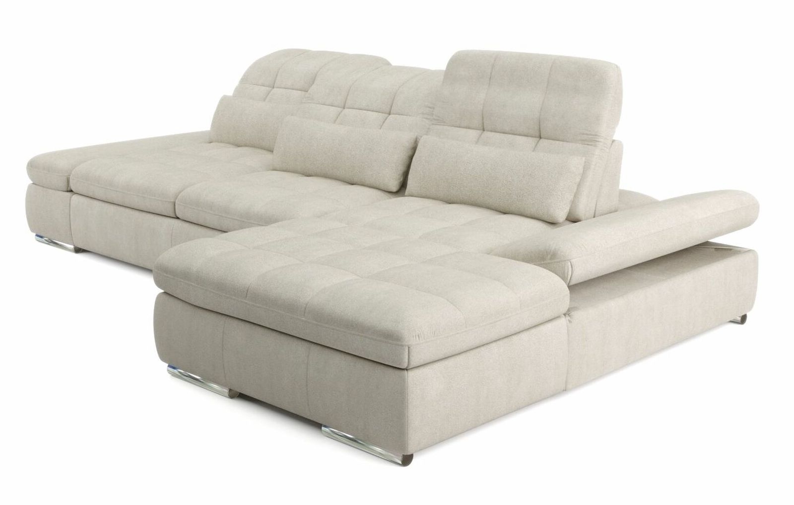 Barcelona 2-Piece Microfiber Storage Sleeper Sectional