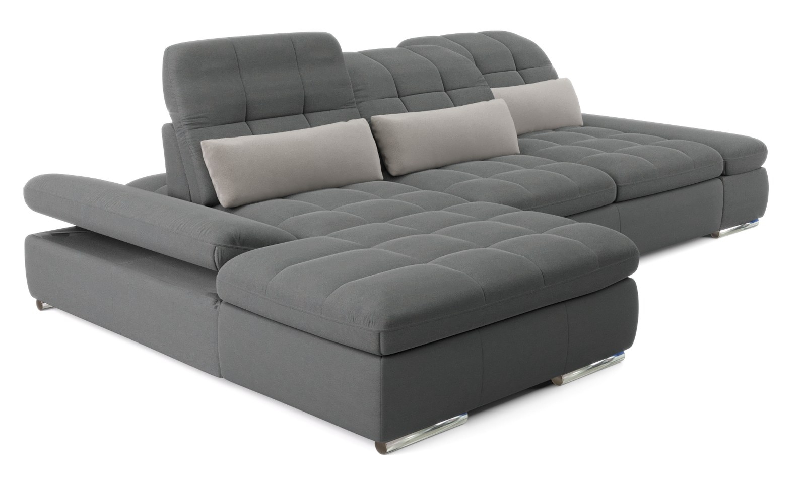 Barcelona 2-Piece Microfiber Storage Sleeper Sectional