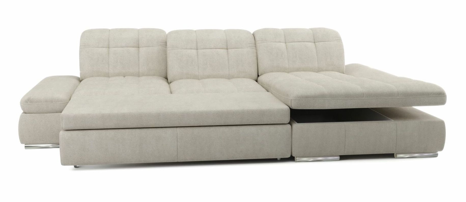 Barcelona 2-Piece Microfiber Storage Sleeper Sectional