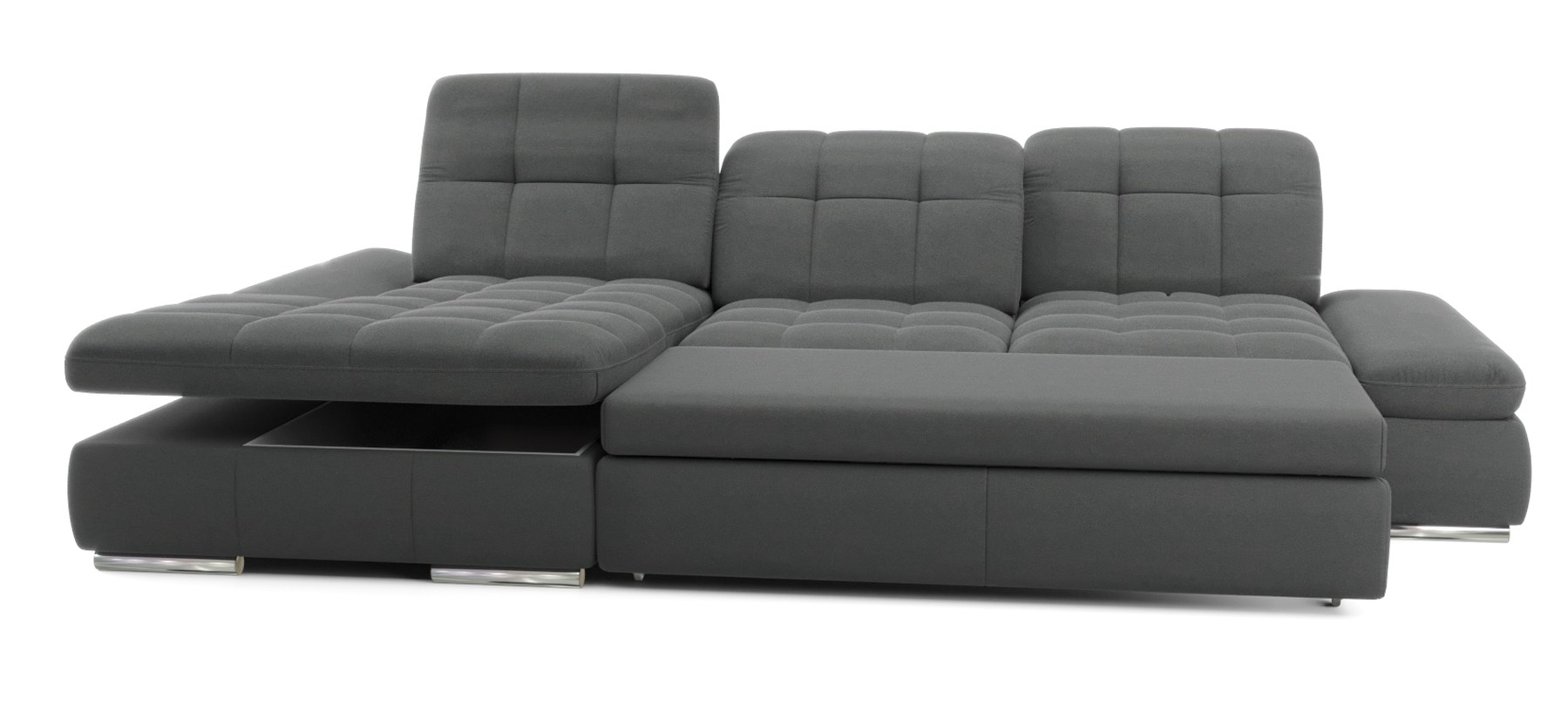 Barcelona 2-Piece Microfiber Storage Sleeper Sectional