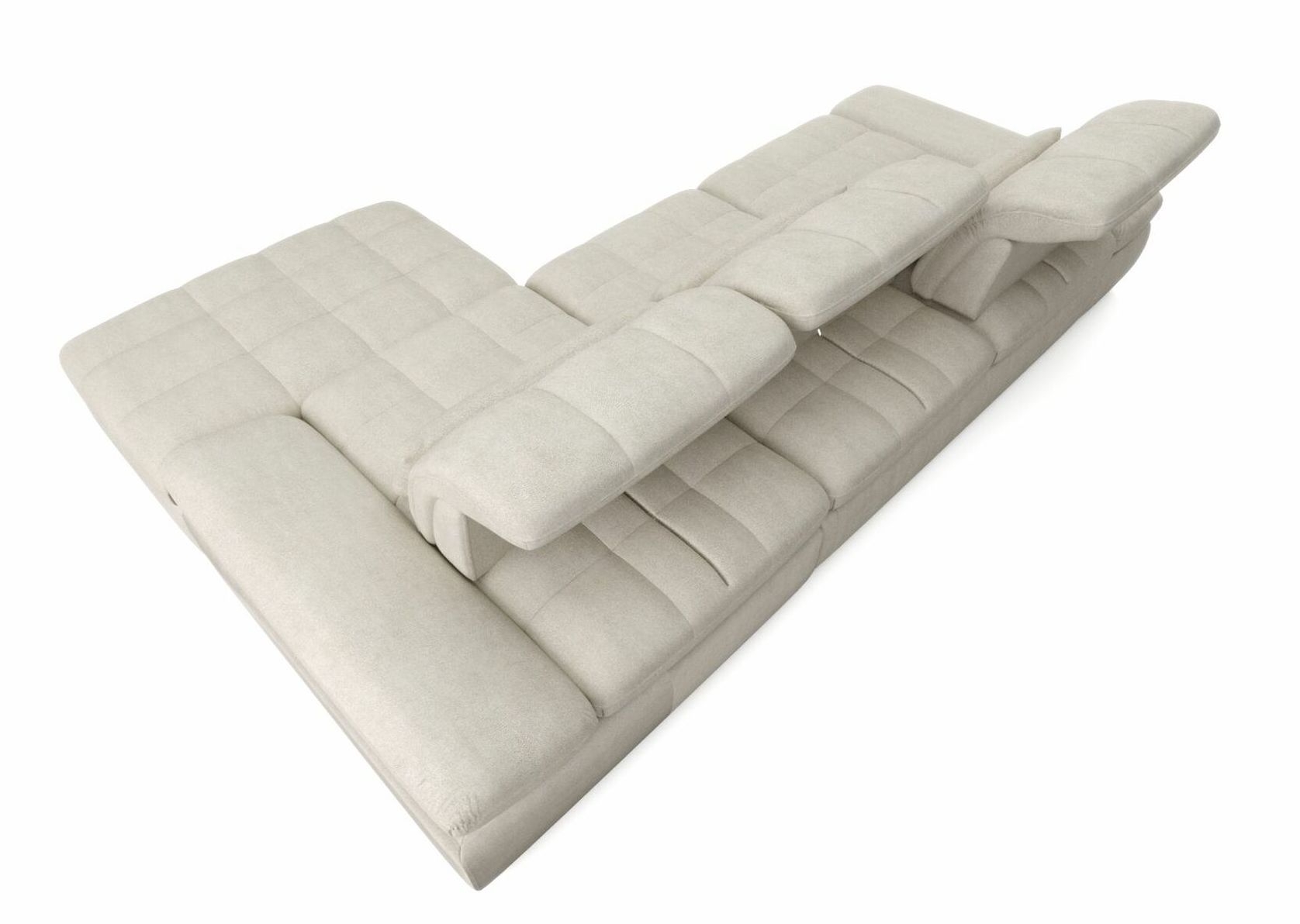 Barcelona 2-Piece Microfiber Right-Arm Chaise Facing Storage Sleeper Sectional