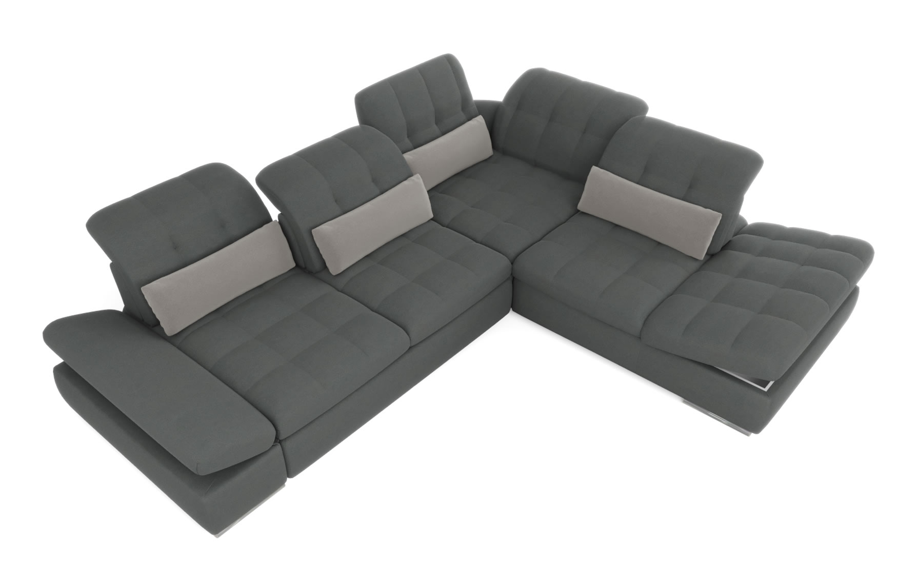 Barcelona 4-Piece Microfiber Storage Sleeper Sectional