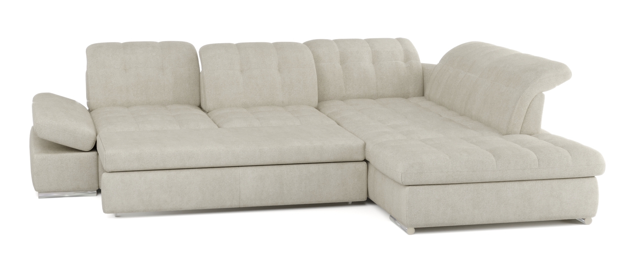 Barcelona 4-Piece Microfiber Storage Sleeper Sectional