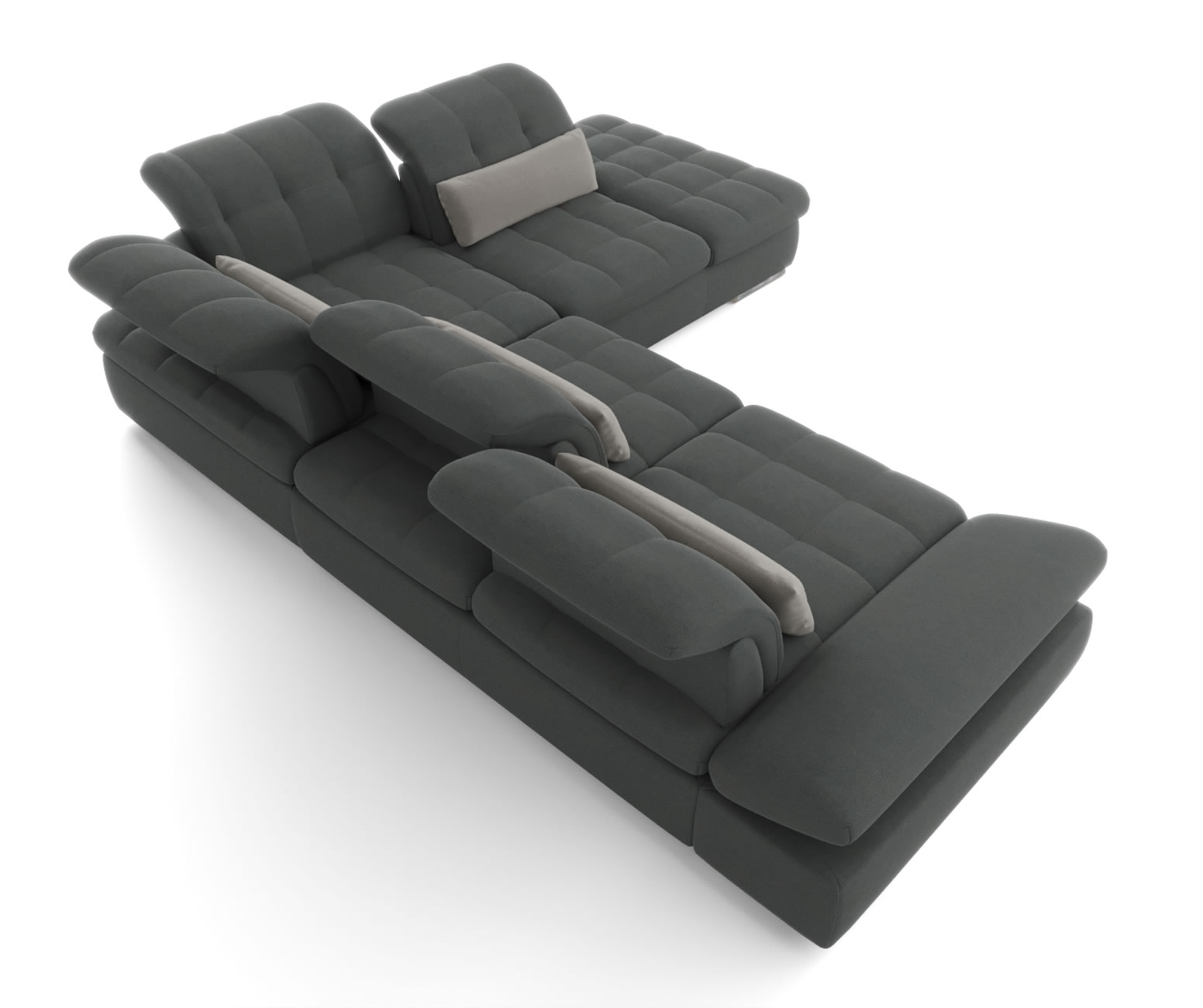 Barcelona 4-Piece Microfiber Storage Sleeper Sectional