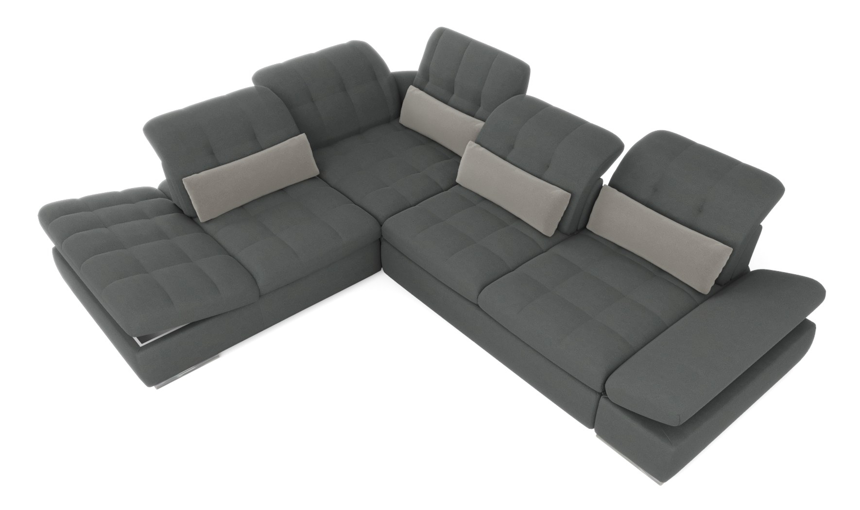 Barcelona 4-Piece Microfiber Storage Sleeper Sectional