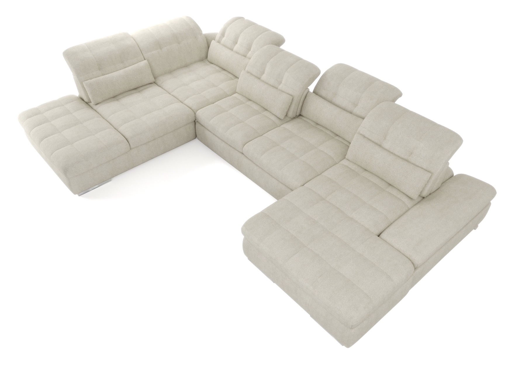 Barcelona 5-Piece Microfiber Storage Sleeper Sectional