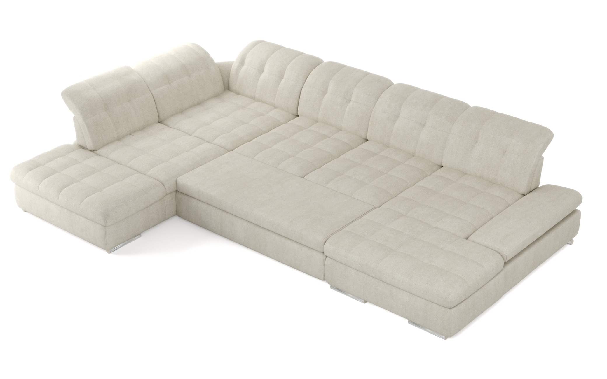 Barcelona 5-Piece Microfiber Storage Sleeper Sectional