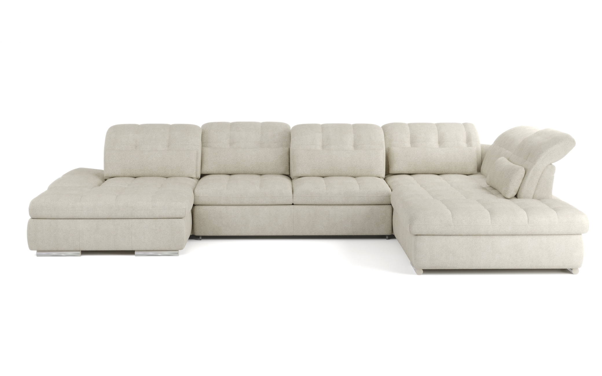 Barcelona 5-Piece Microfiber Storage Sleeper Sectional