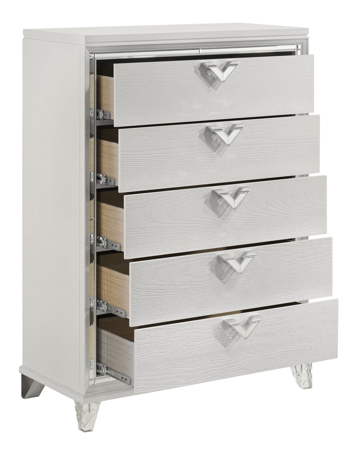 Prism 5-Drawer Wood Veneer Chest