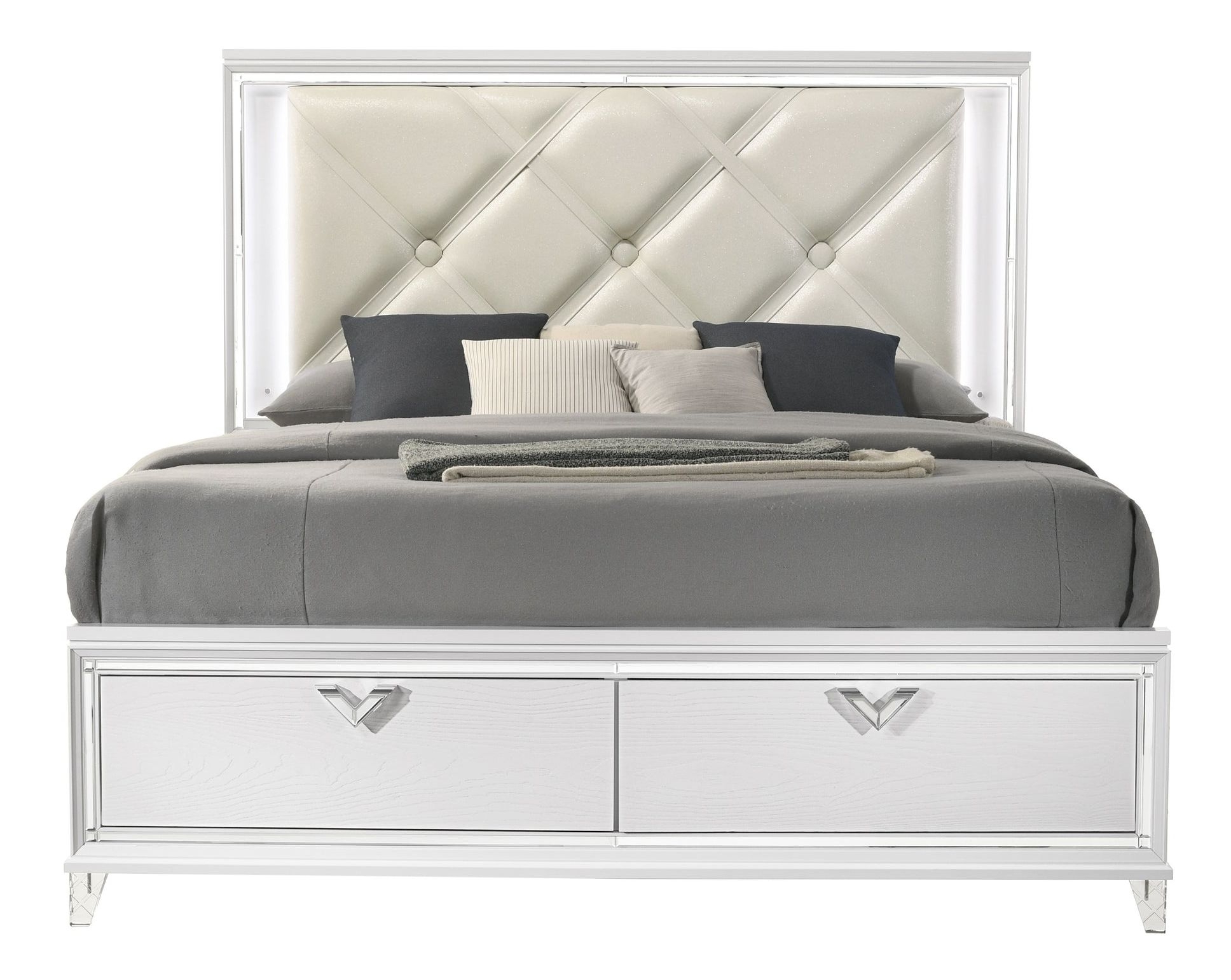 Prism Leatherette/Wood Regular Bedroom Set