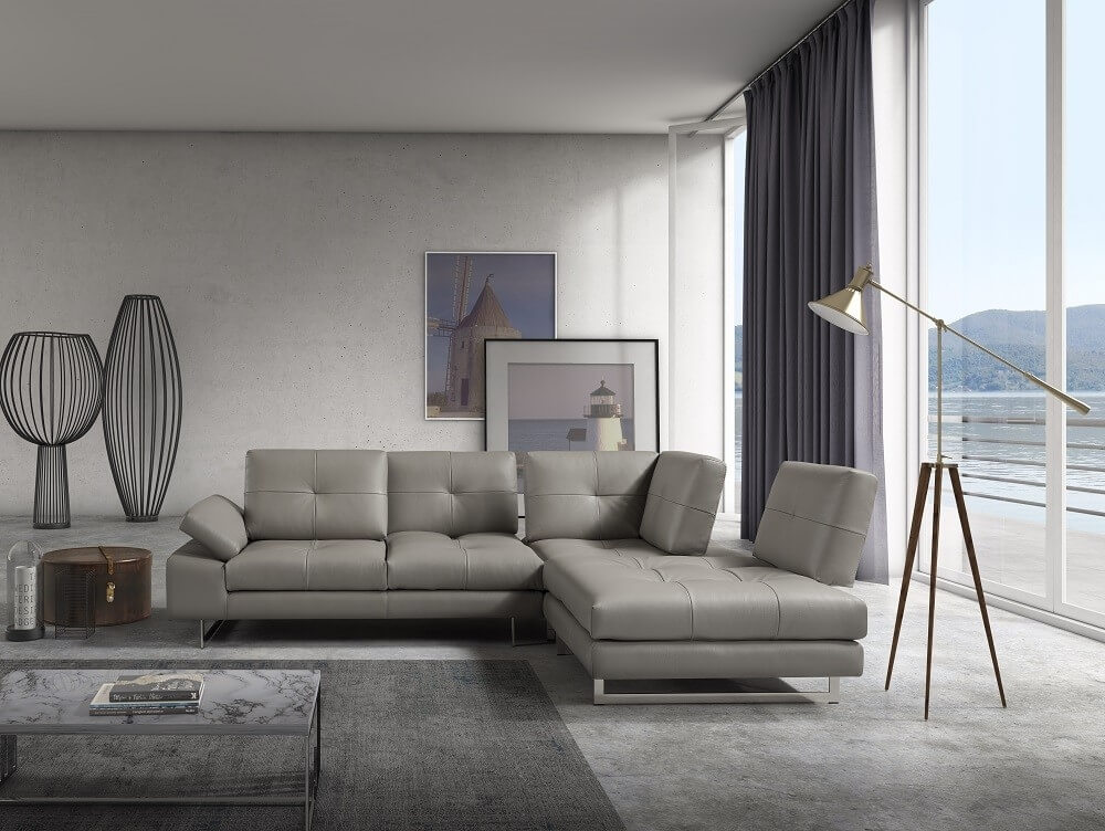 The Prive Premium Italian Leather Sectional Sofa