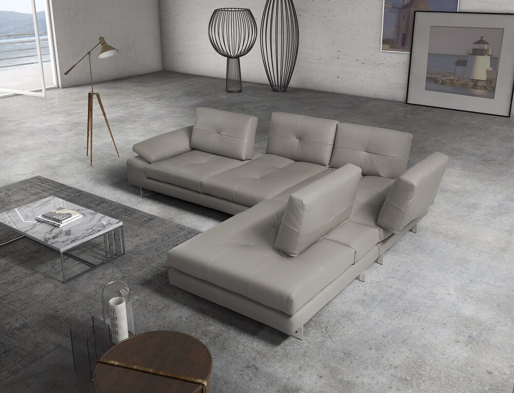 The Prive Premium Italian Leather Sectional Sofa