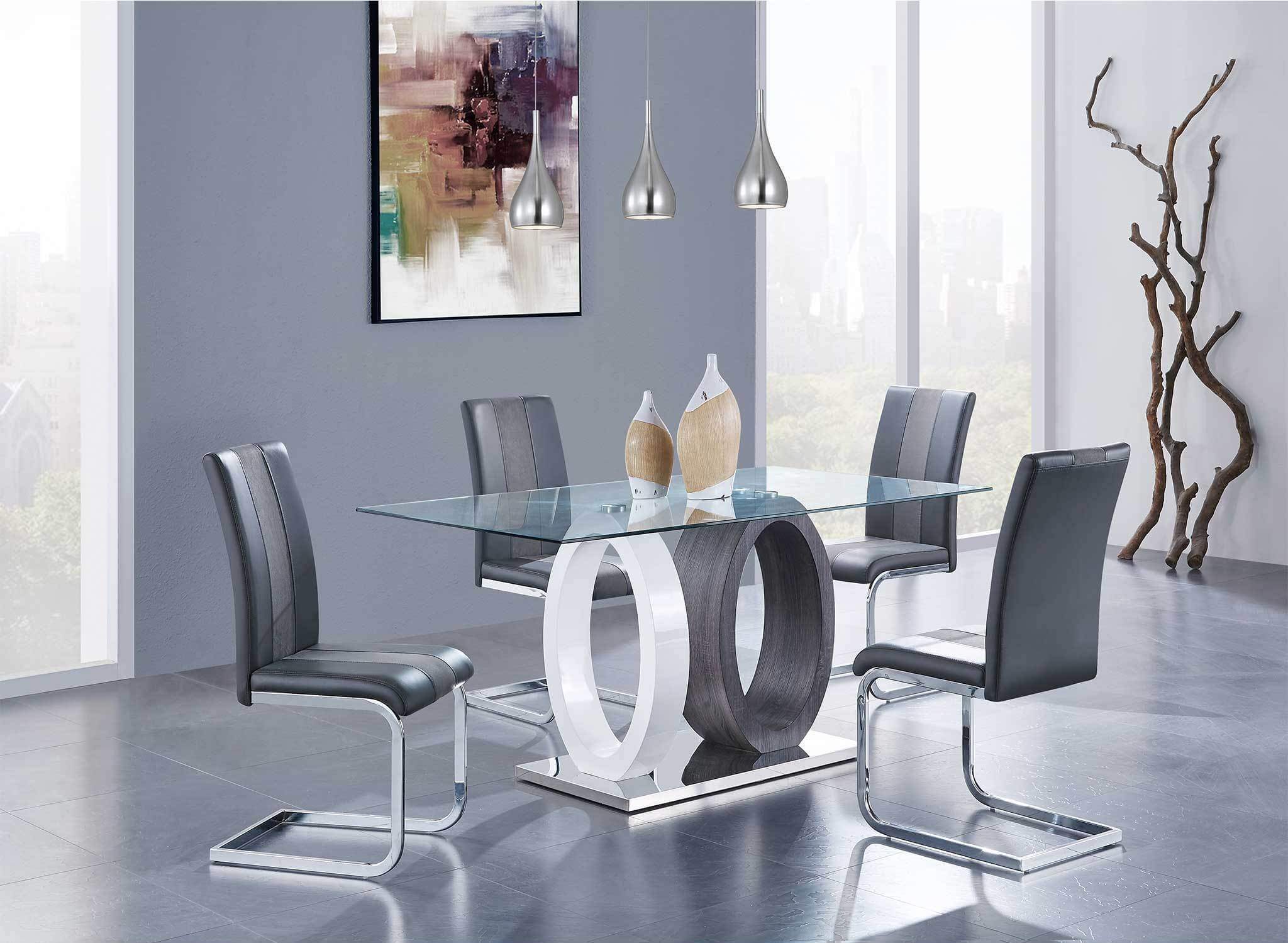 D1628 Dining Room Set, Composition 1 w/ 4 D4127DC Chairs