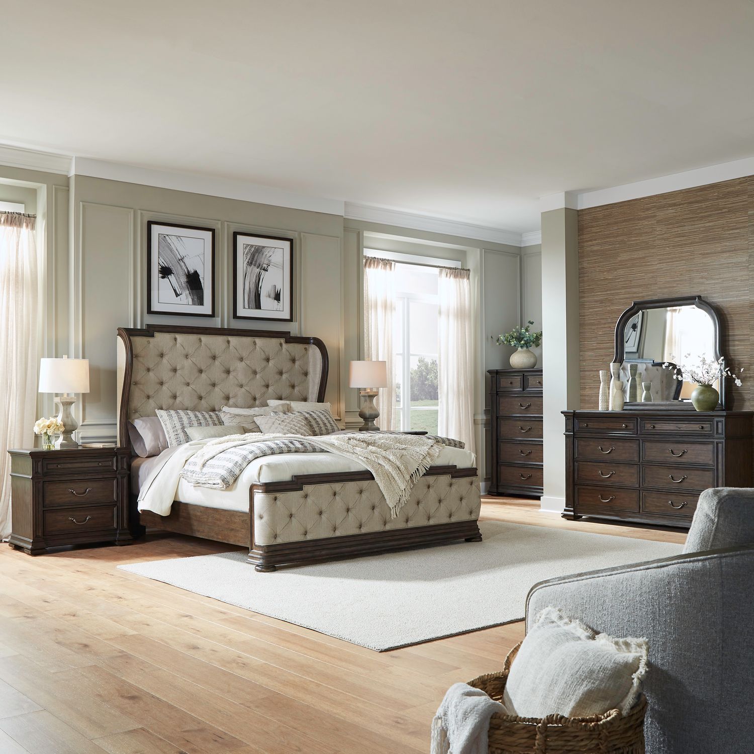 Provence Park Shelter Bed | Upholstered Platform Bed | Liberty