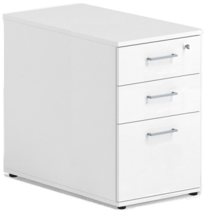 Optima Office Lockable High Desk Pedestal w/3 Metal Sided Drawers