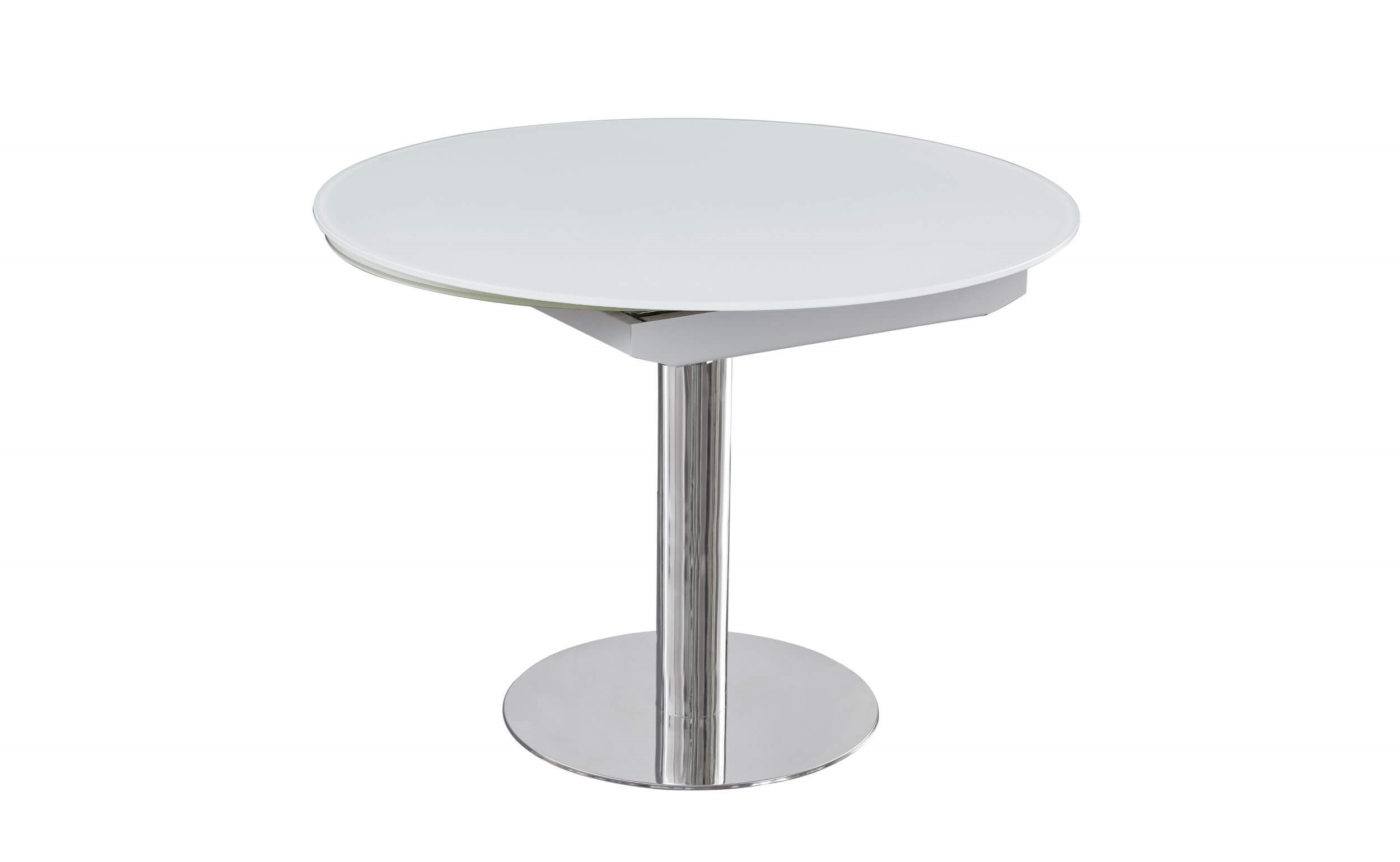 Pub Frosted Glass Extendable Dining Table