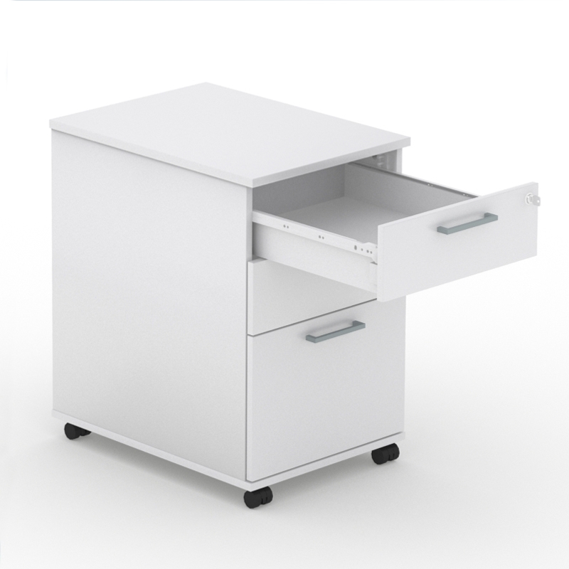 Optima Office Lockable Mobile Pedestal w/3 Metal Sided Drawers