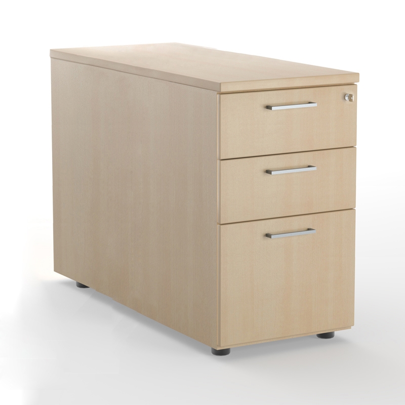 Optima Office Lockable High Desk Pedestal w/3 Metal Sided Drawers