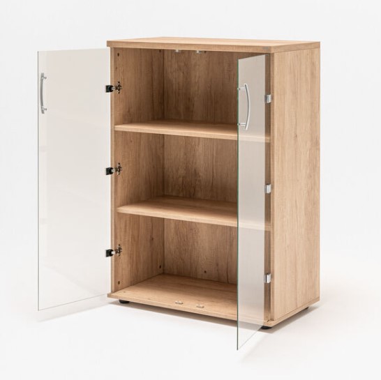 Quando Office Cabinet w/Glass Doors