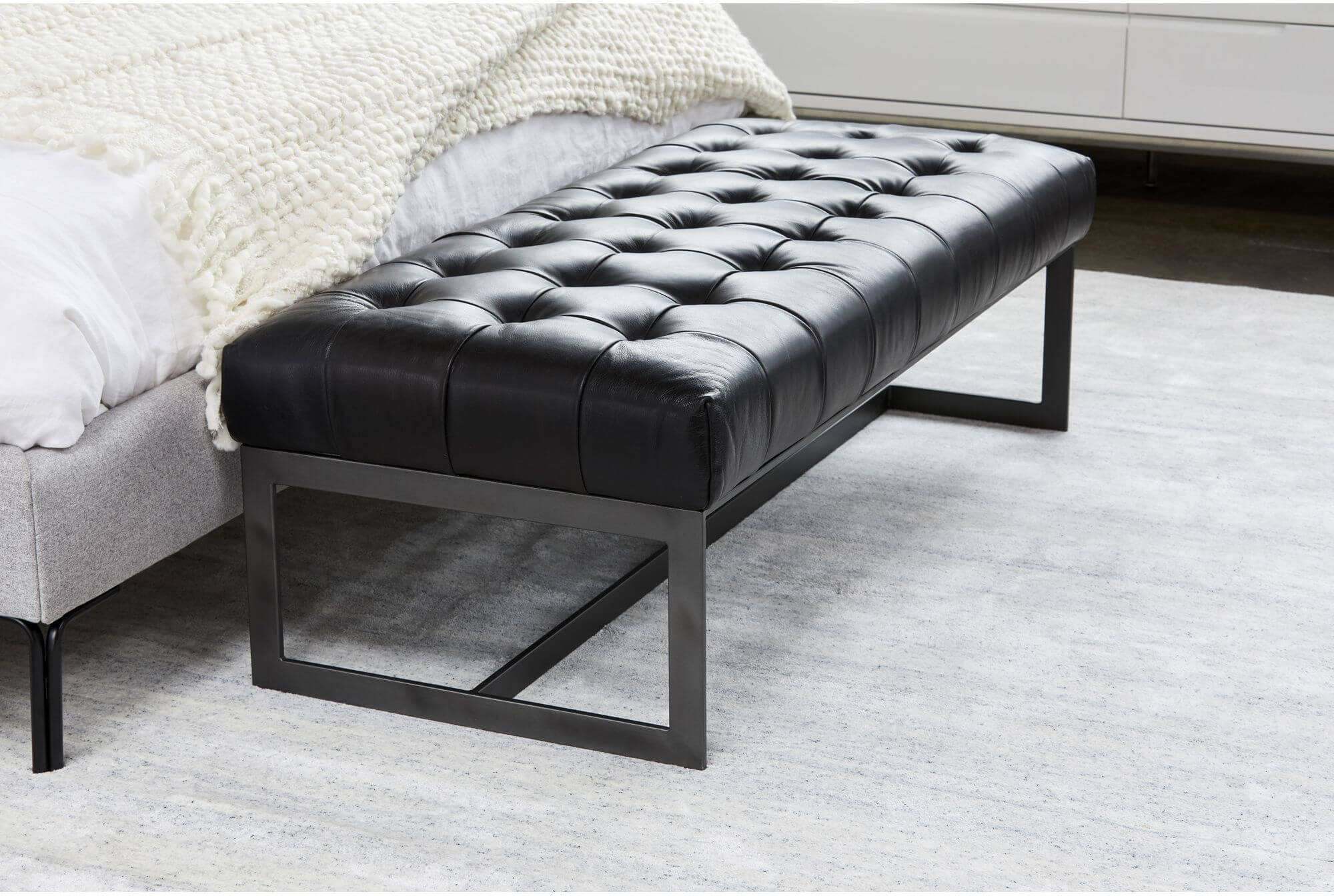 Wyatt Leather Bench