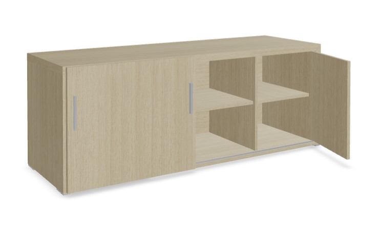 Quando Office Managerial Cabinet w/Sliding Door & 2 Doors