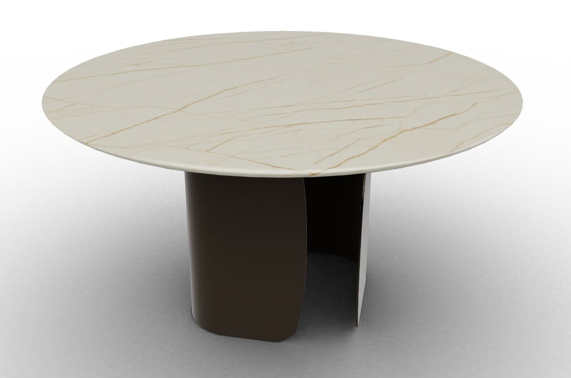 Twins Metal/Ceramic Round Dining Table