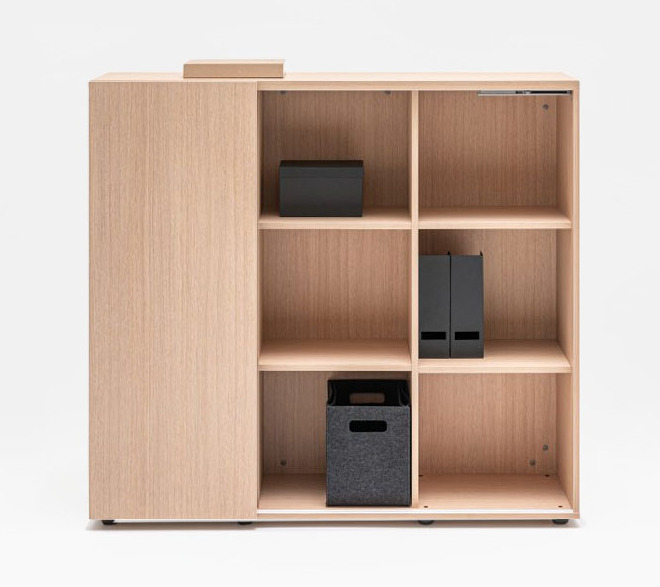 Quando Office Managerial Cabinet w/Sliding Door