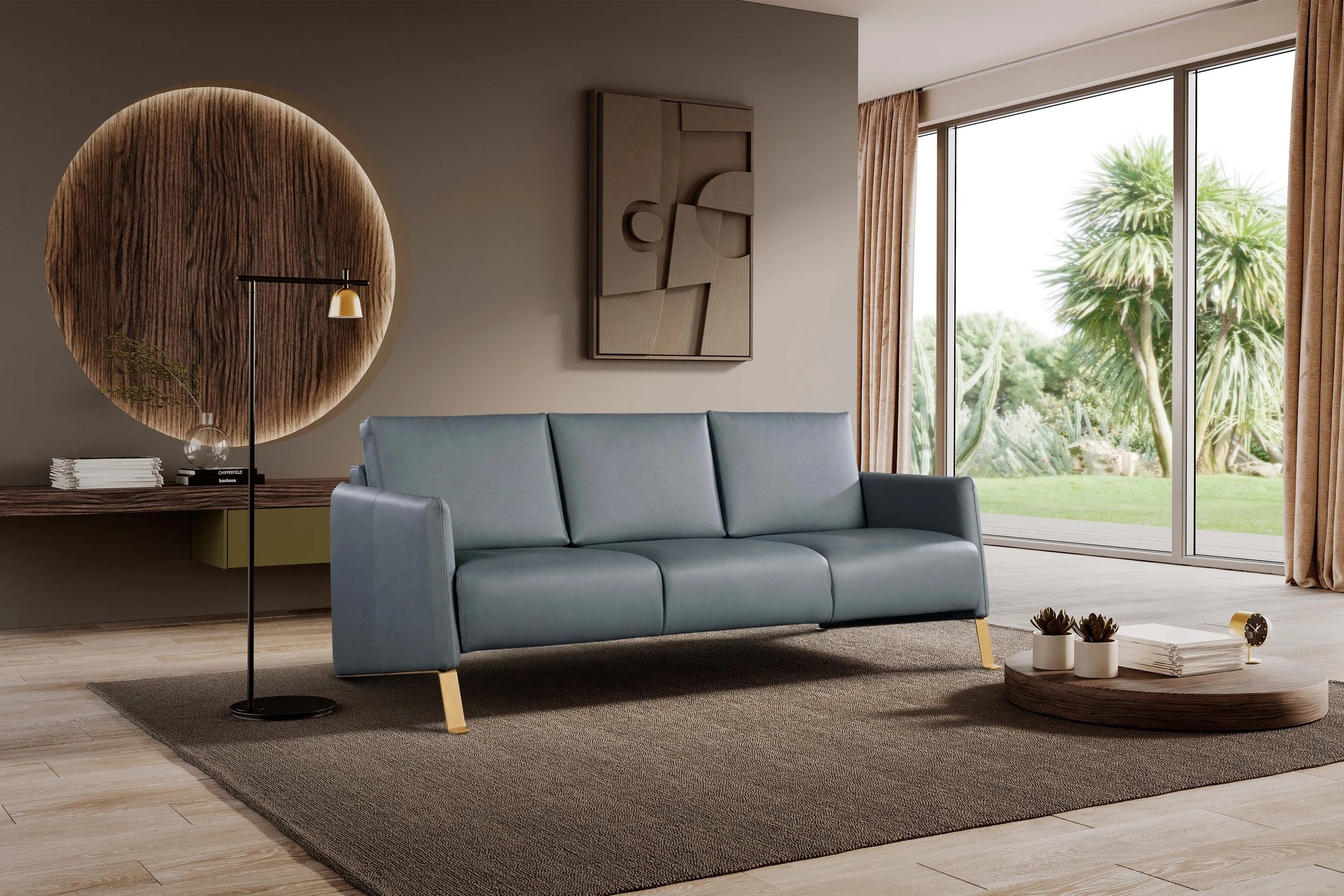 Quarzo Leather Sofa
