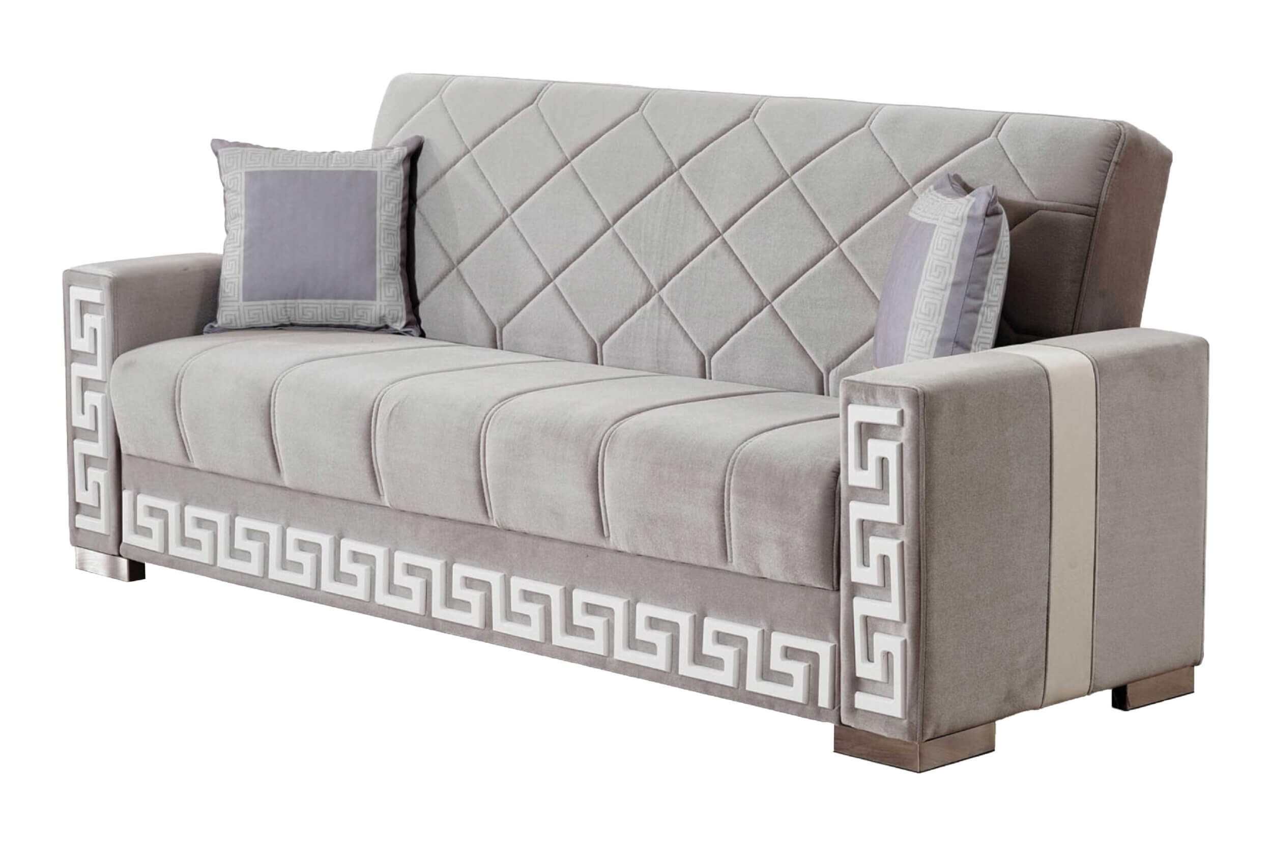 Queens Fabric Storage Sleeper Living Room Set