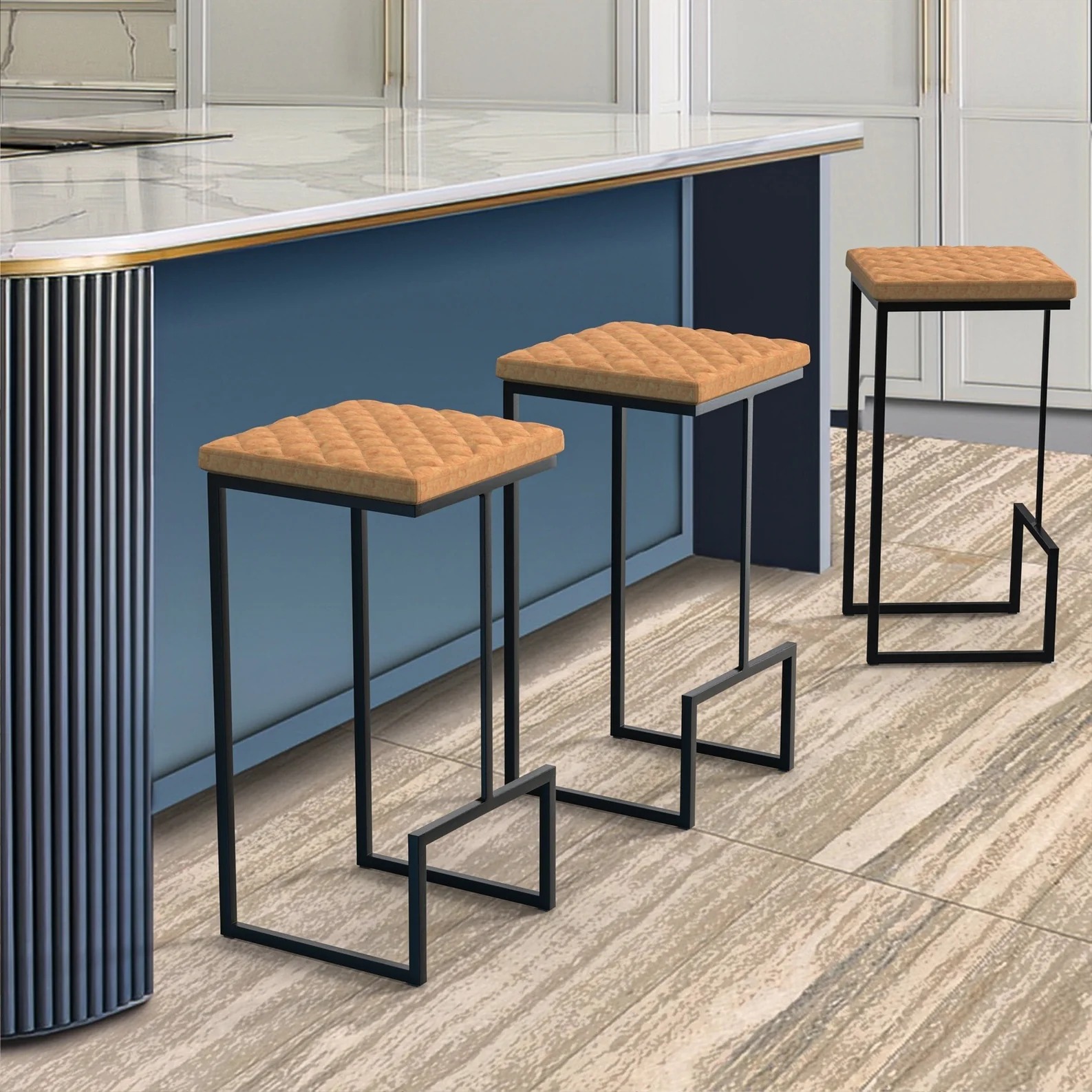 Quincy PU Bar Stool (Set of 2)