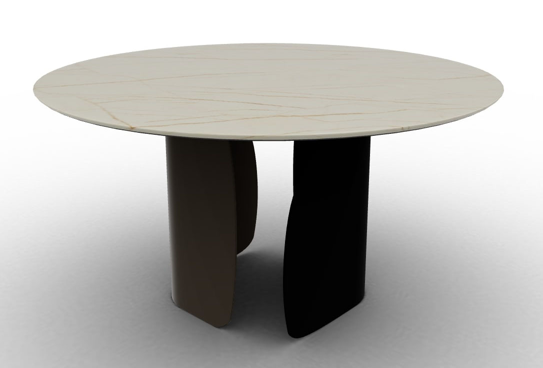Twins Metal/Ceramic Round Dining Table