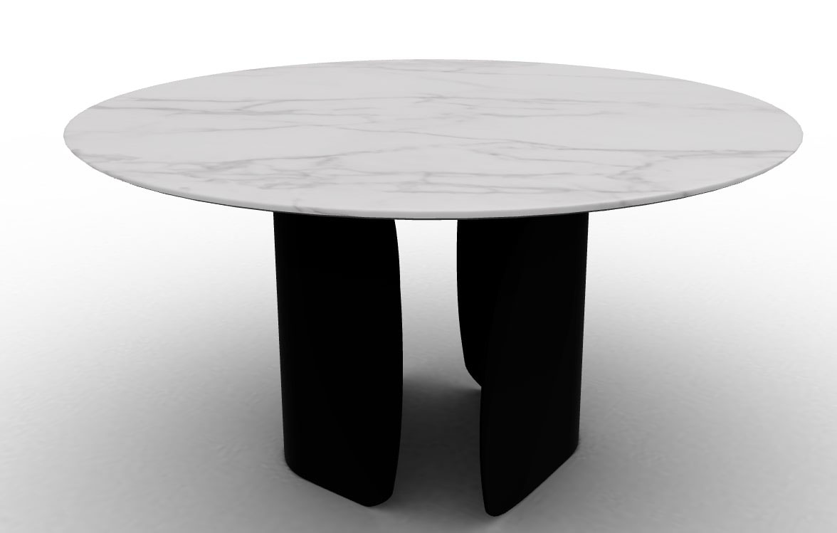 Twins Metal/Ceramic Round Dining Table
