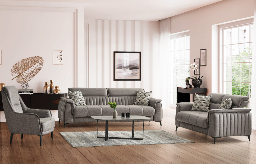 Rabat Chenille Convertible Storage Loveseat
