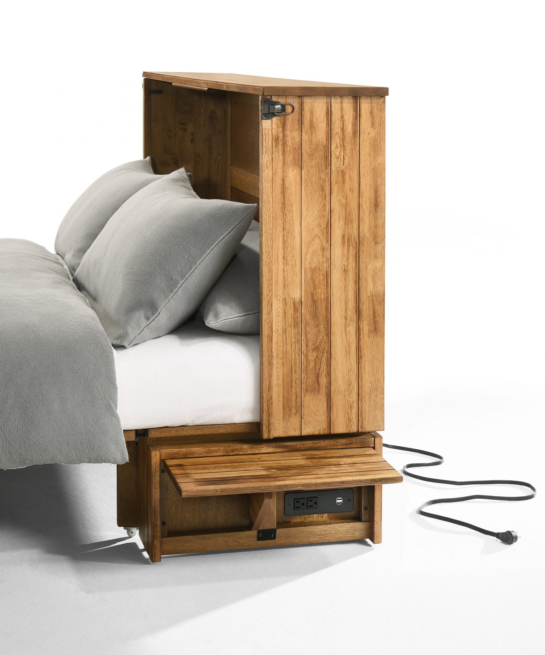 Ranchero Wood Murphy Cabinet Bed w/Mattress