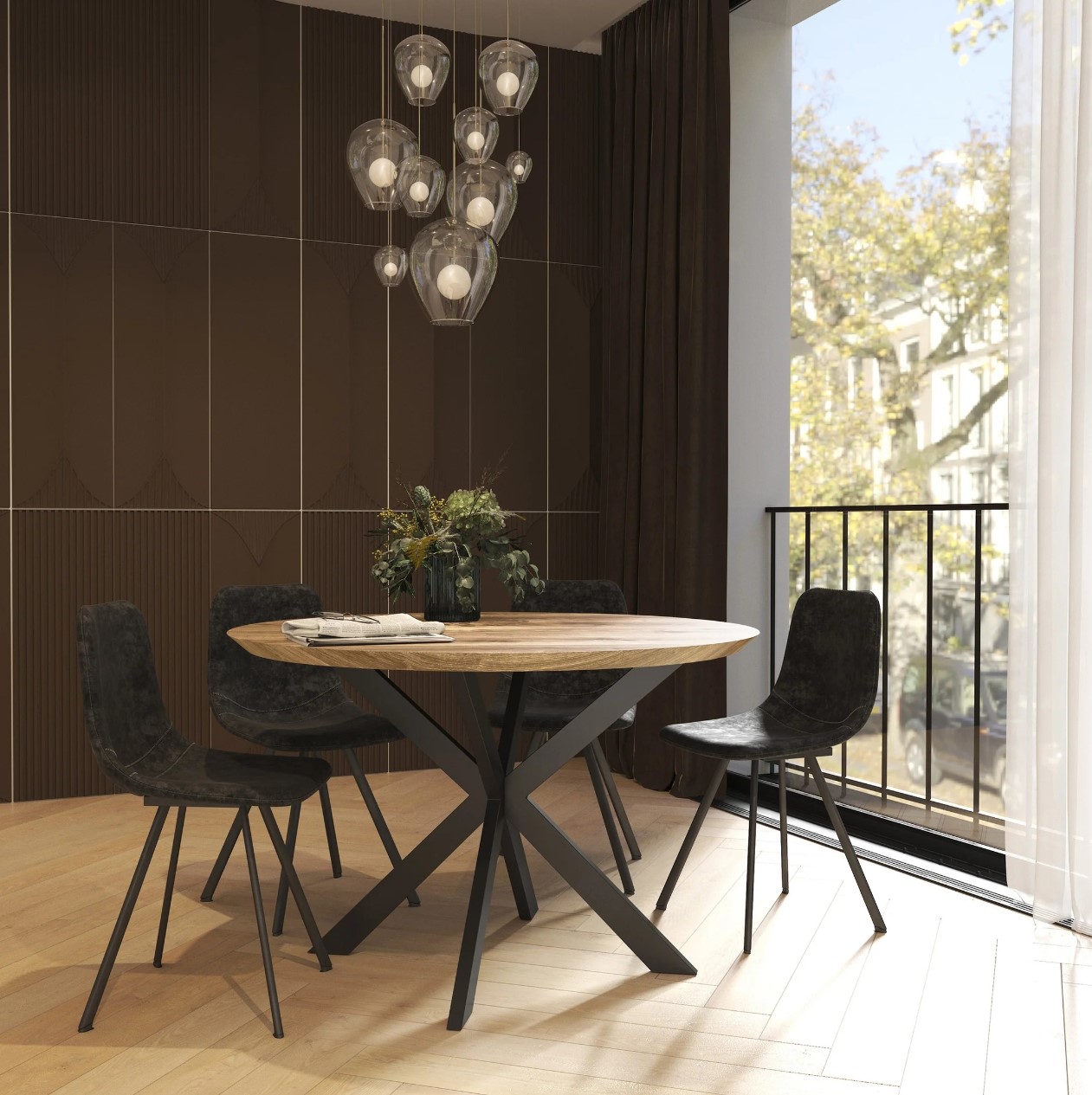 Ravenna Round Wood Dining Table