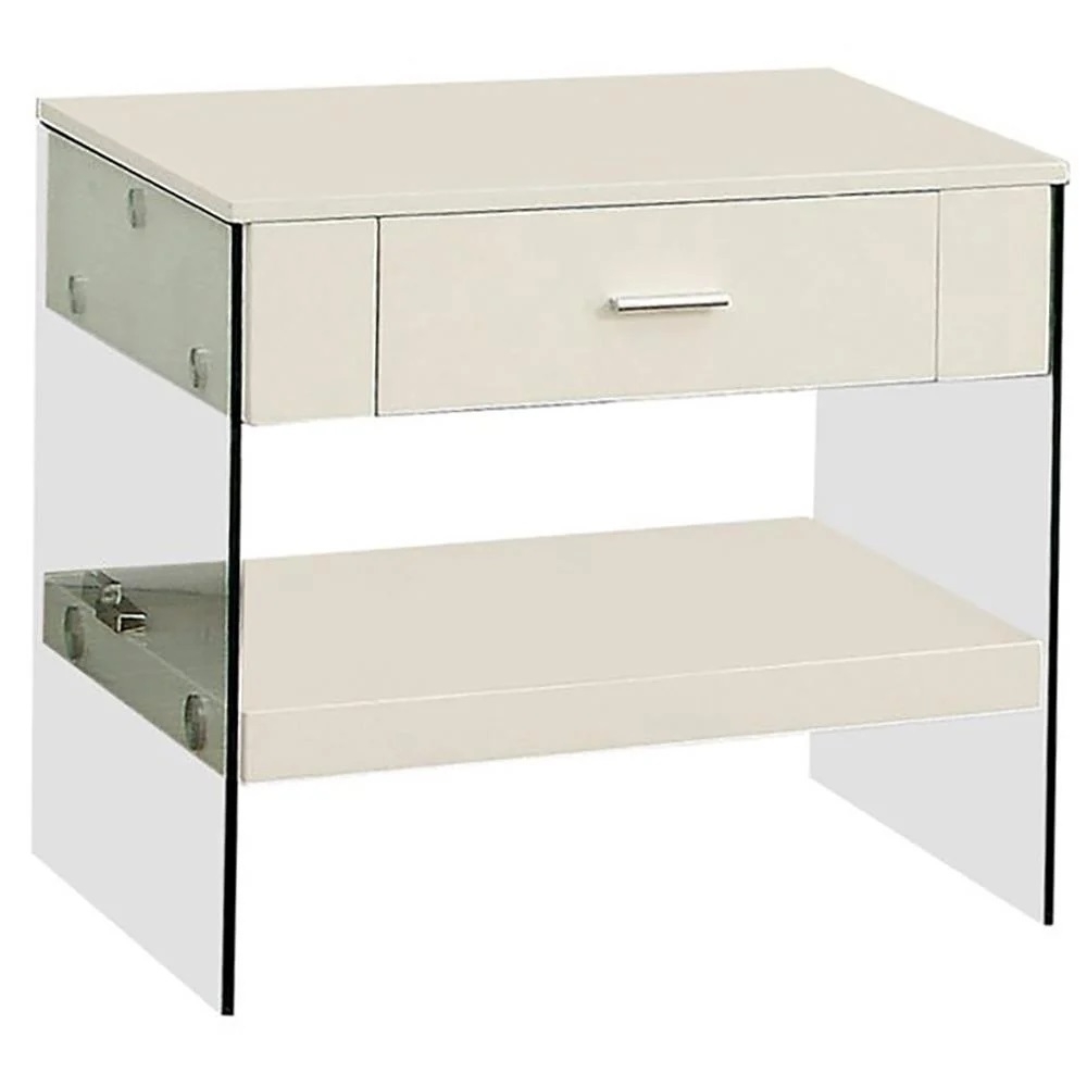 Raya Glass/Wood Storage Sofa Table - Thumbnail 4
