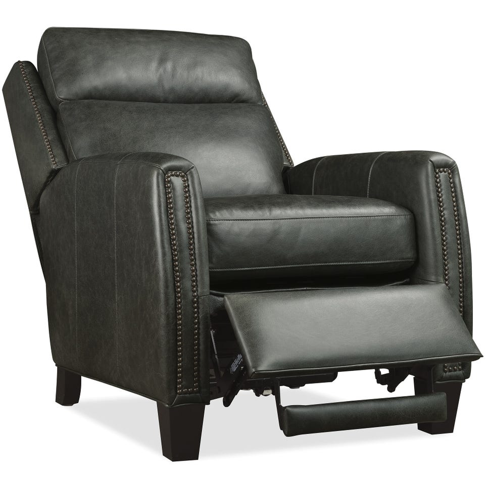 Jacklyn Leather Power Recliner with Pop-Up Headrest
