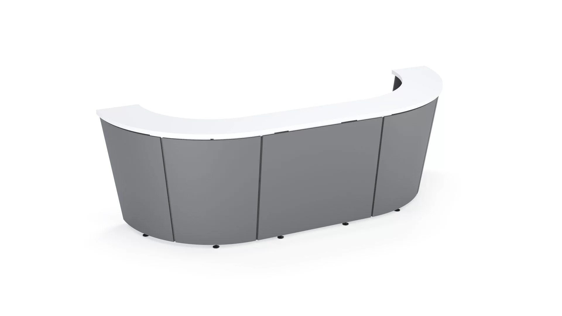 Tera 132" U-Shape WHite Countertop Reception Desk