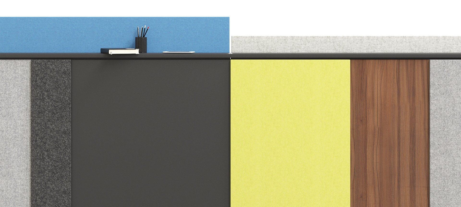Domino 126" U-Shaped 3 Color Combination Fabric Panels