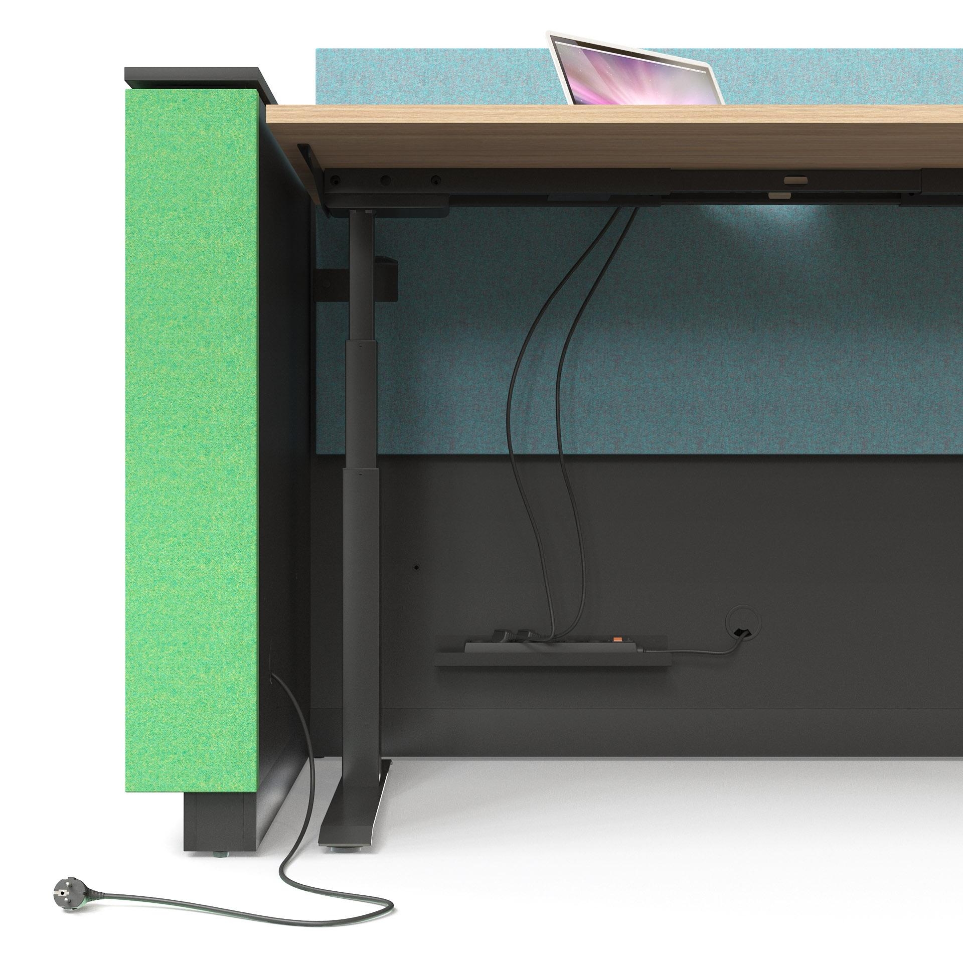DominoHard & Fabric Panels Reception Desk Electric Port