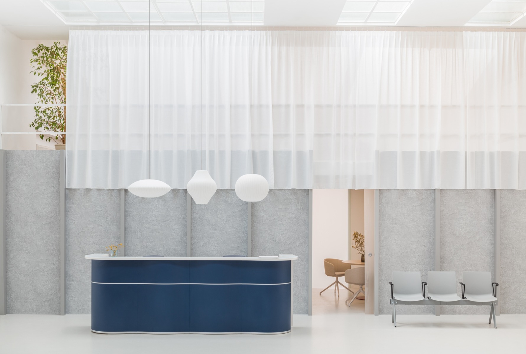Wave Straight Counter Reception Desk