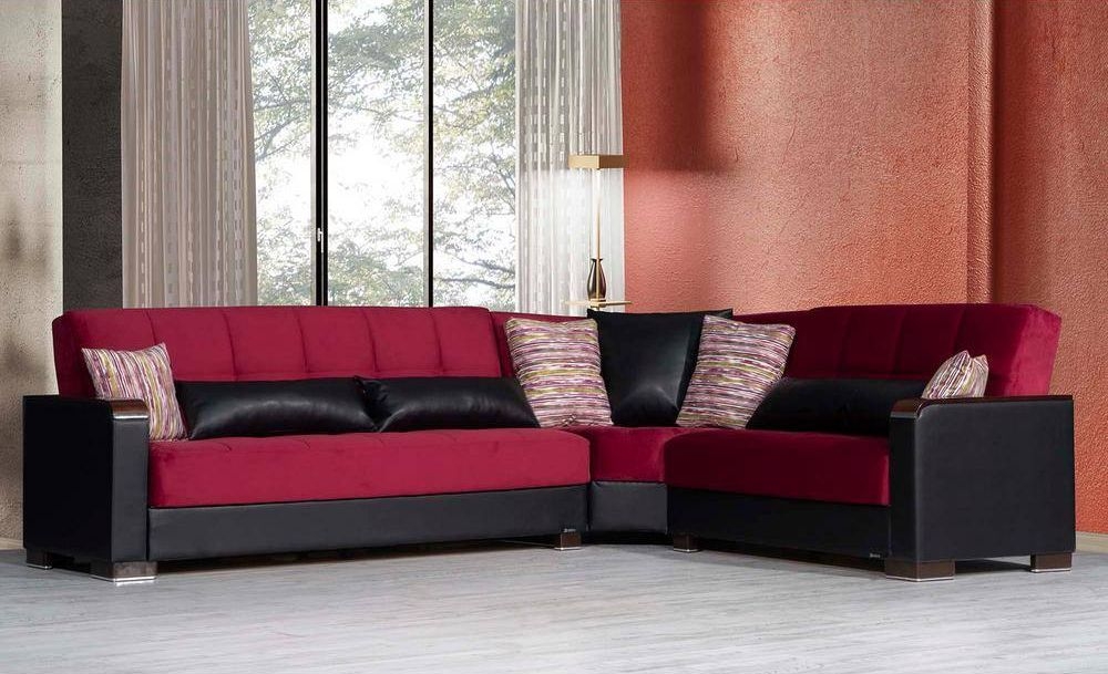 Armada X Fabric/PU Convertible L-Shaped Sectional